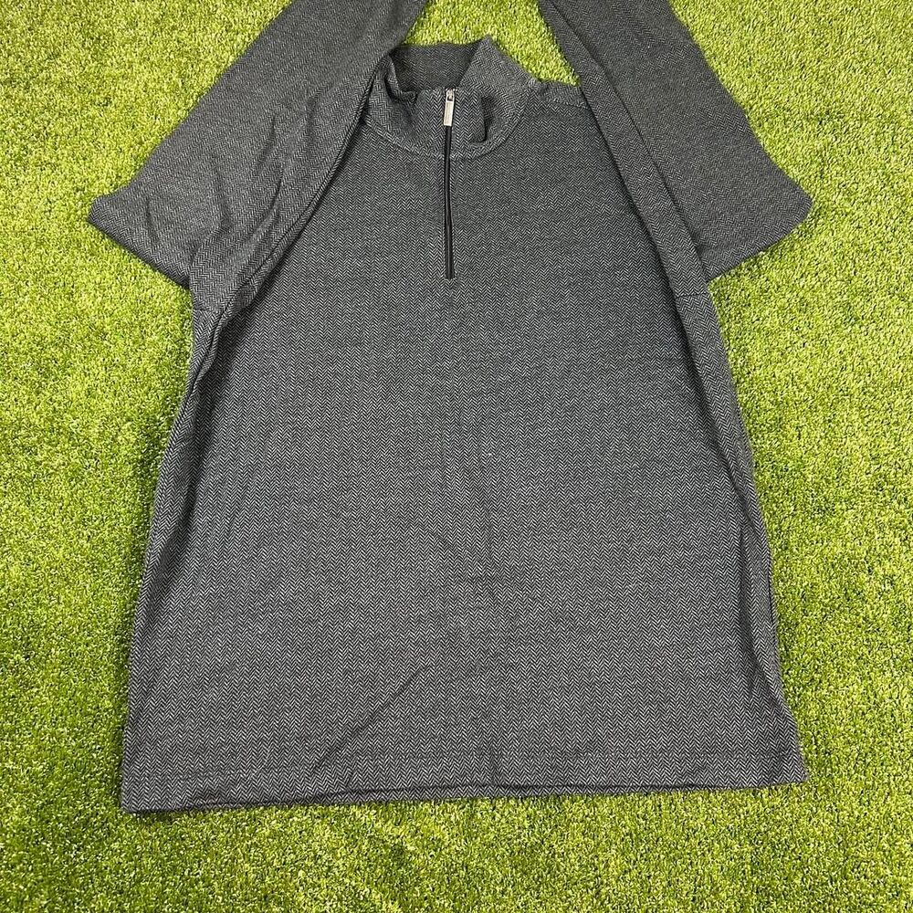 Perry-ellis Men's Grey and Navy Jumper